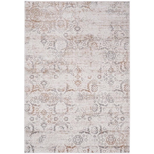 Safavieh 3 x 5 ft. Artifact Power Loomed Small Rectangular Area Rug Grey & Cream ATF237C-3 - main